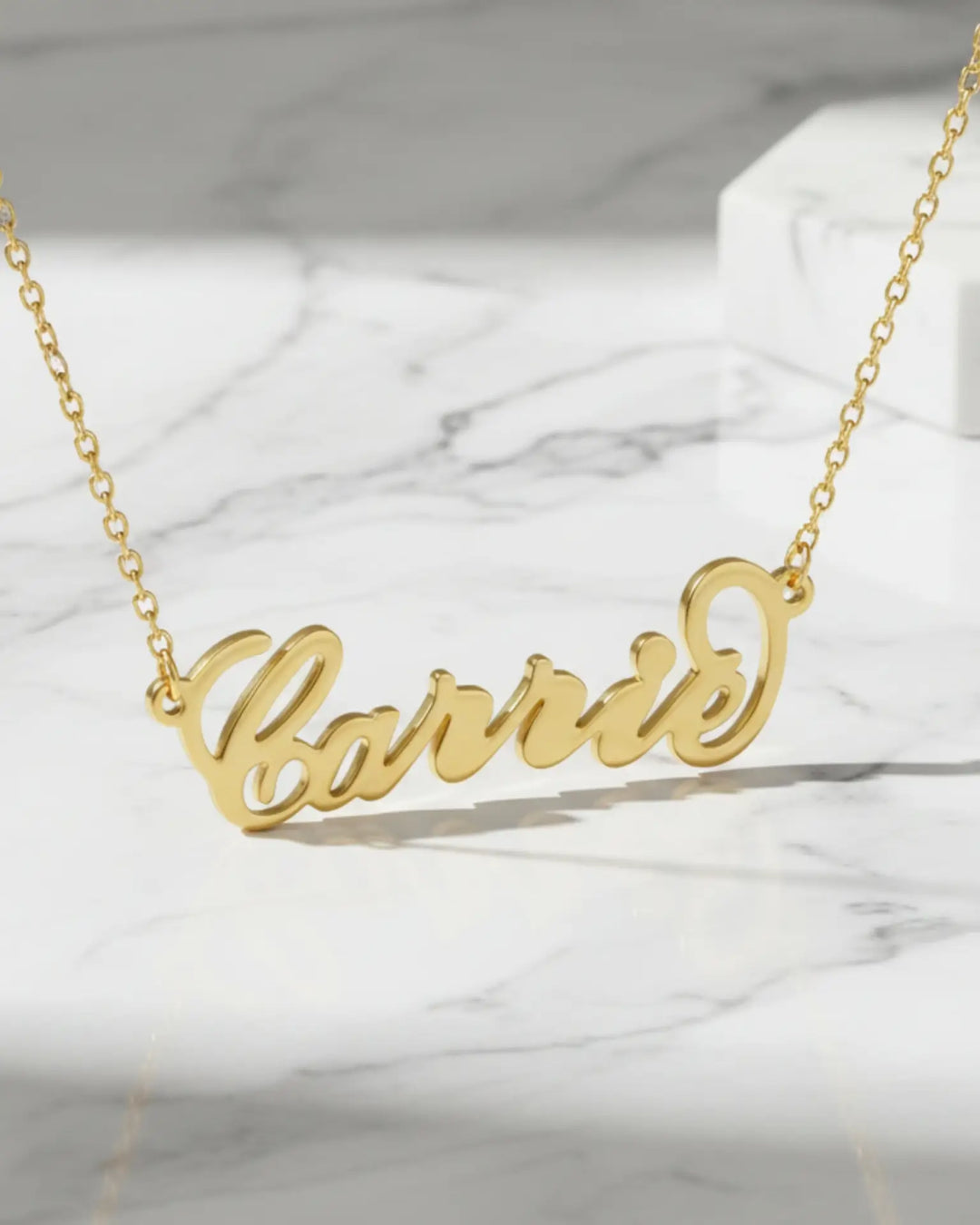 Carrie Script Name Necklace – Personalised Silver Jewellery IfShe AU