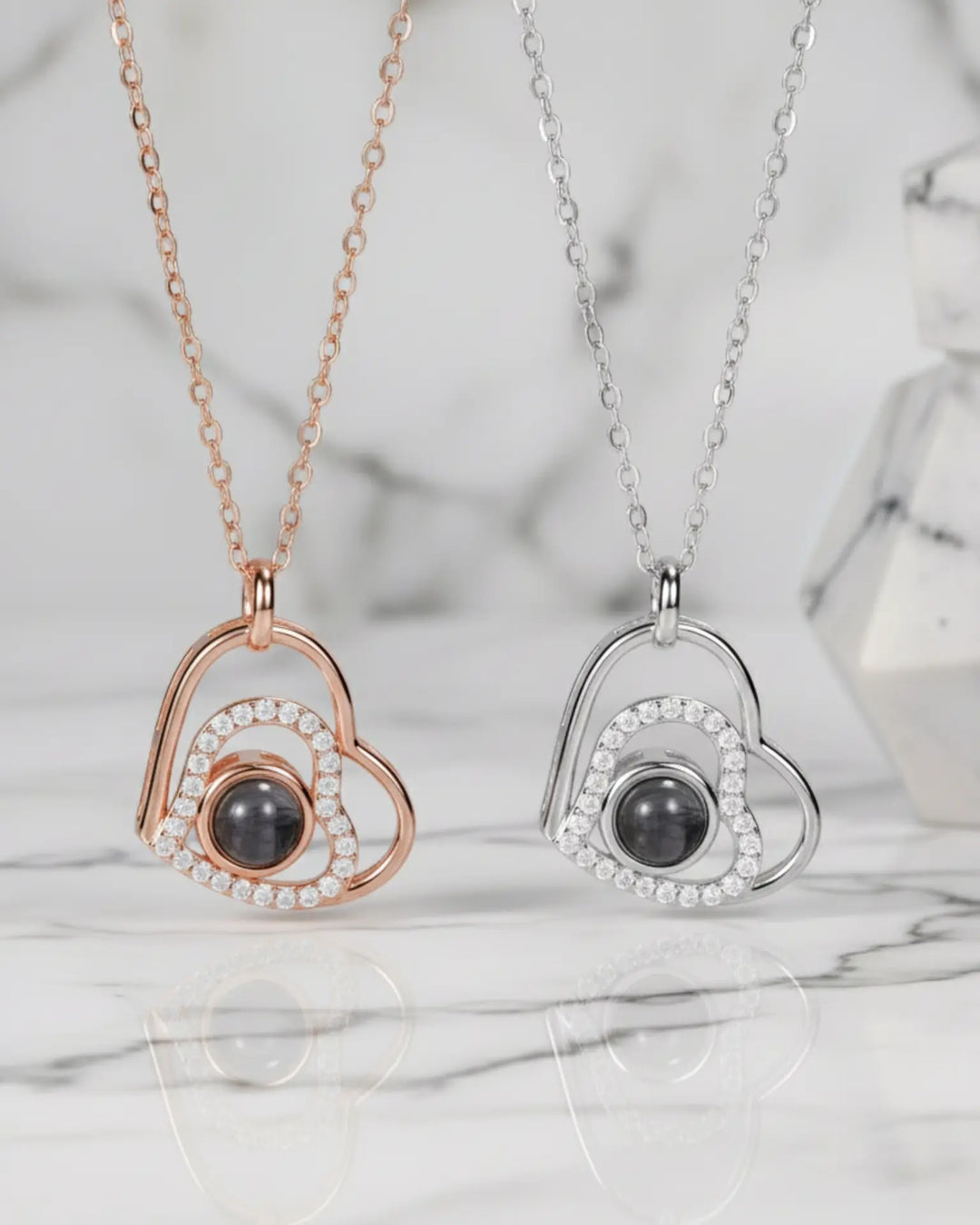 Enduring Memory Stainless Steel Photo Projection Necklace IfShe AU