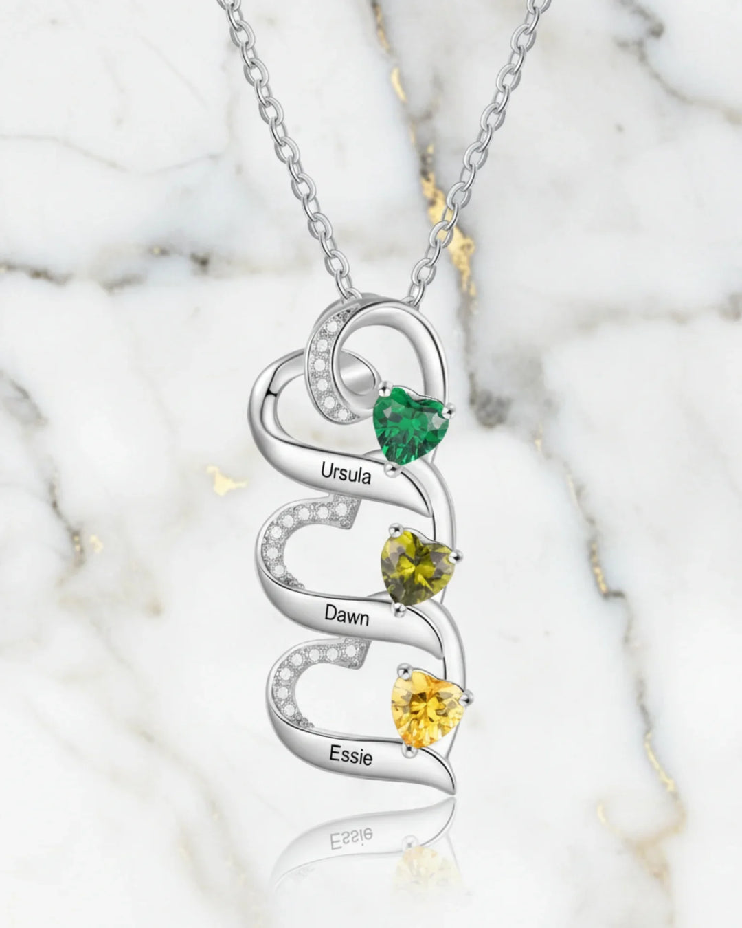 Engraved 2-5 Name Personalised Birthstone Necklace for Mum, Nan, or Sister IfShe AU
