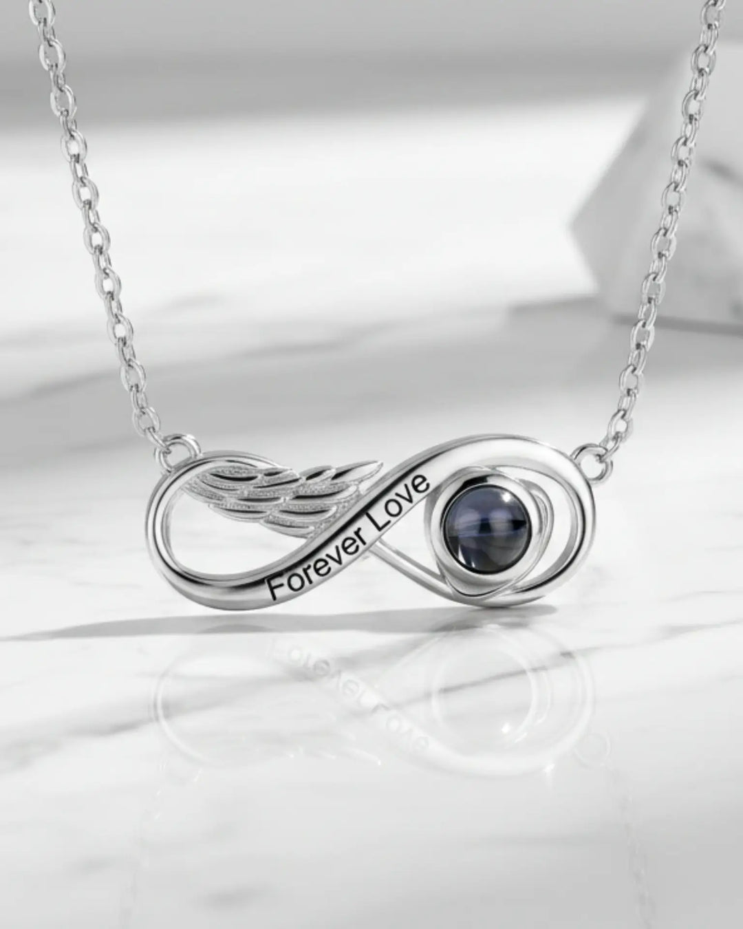 Eternal Wing Photo Projection & Engraving Necklace IfShe AU