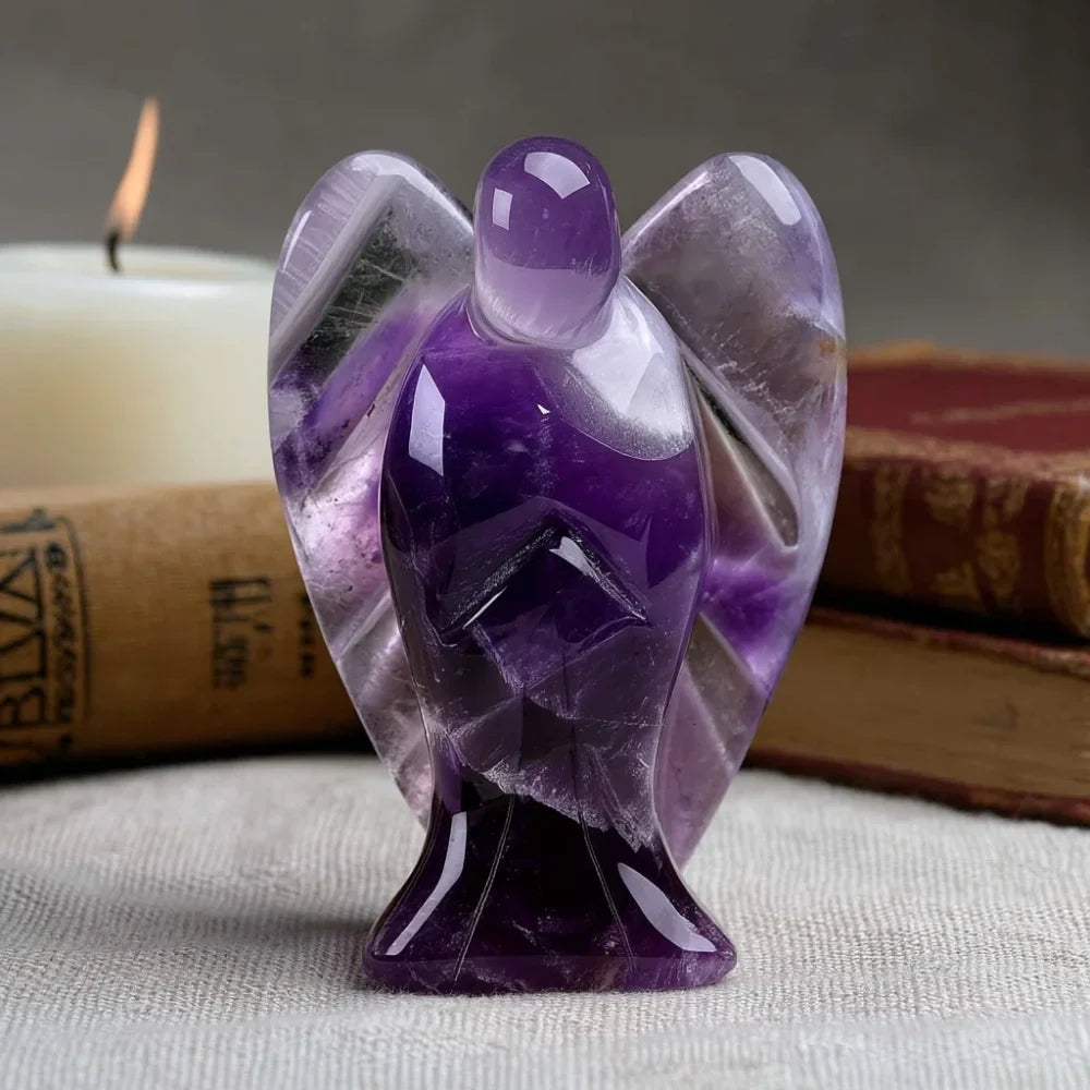 Amethyst Angel of Tranquility – Natural Crystal Guardian
