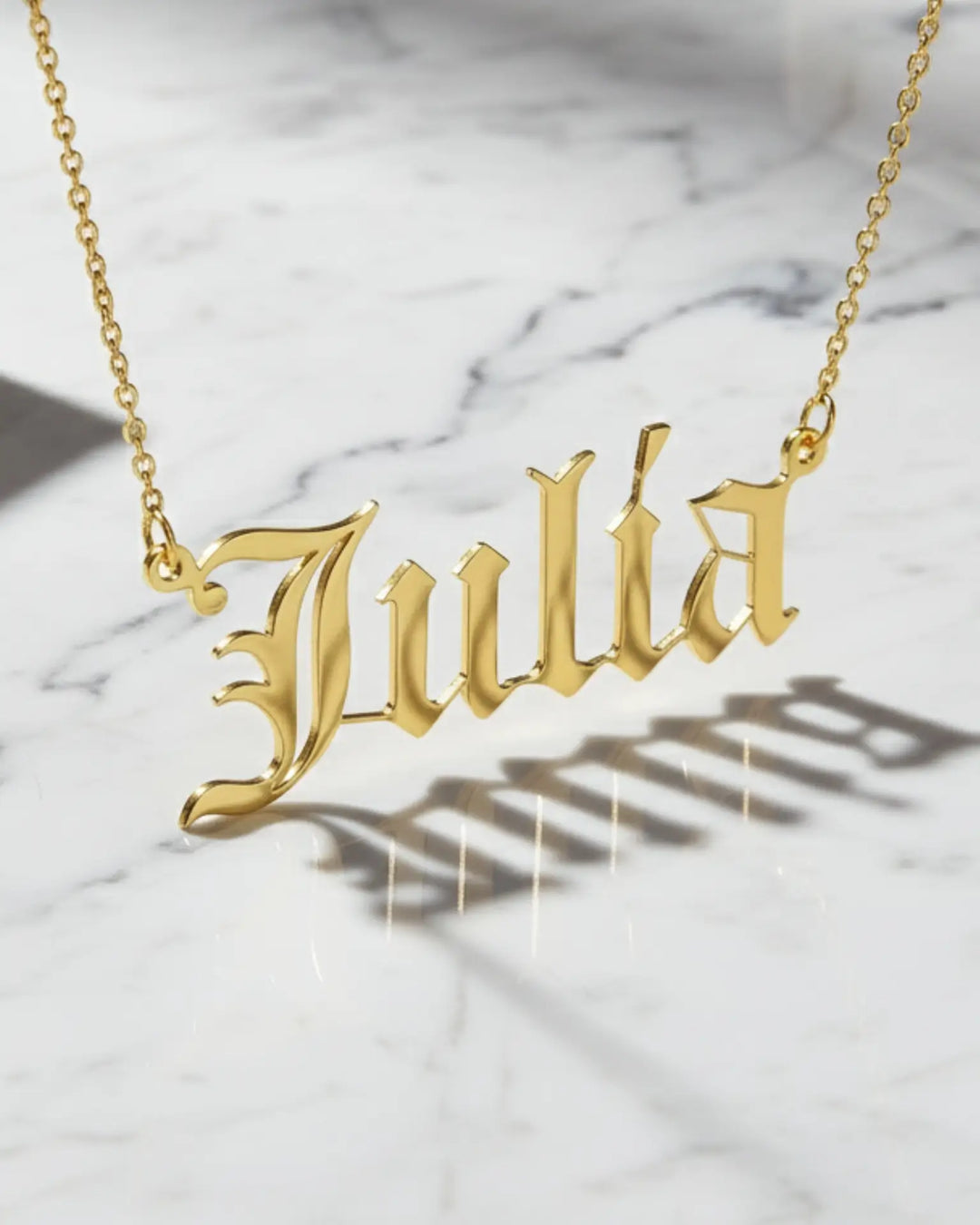Personalised Old English Name Necklace 925 Sterling Silver IfShe AU