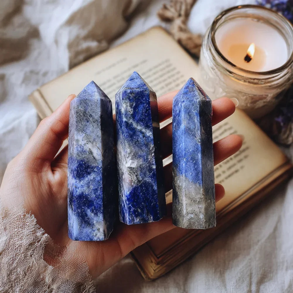 Lapis Lazuli Crystal Point for Chakra Healing & Spiritual Awakening - AAA Premium Quality Gemstone