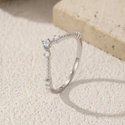 Moissanite Wedding Band – 925 Sterling Silver Ring with D Colour VVS1 Moissanite, GRA Certified, Engagement Ring for Her